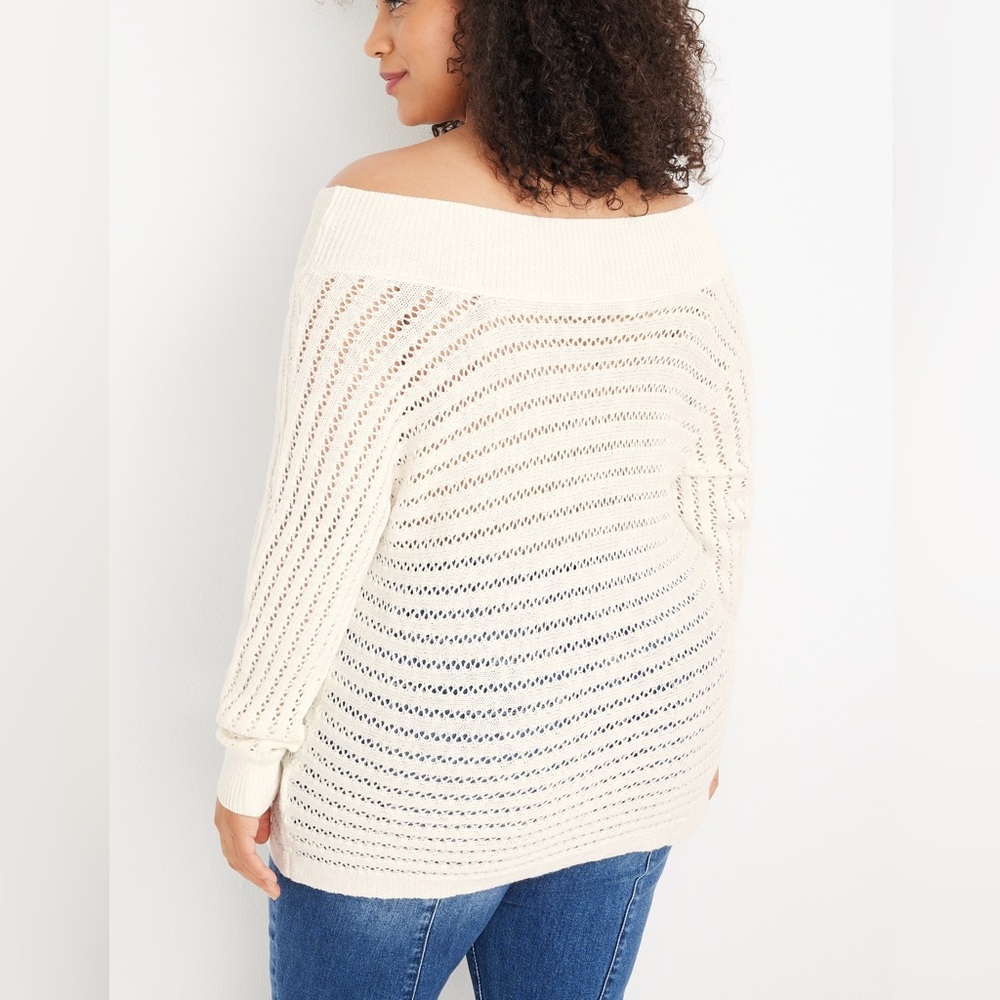 Ivory Off the Shoulder Sweater